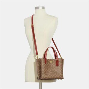Coach Women's Coated Canvas Signature Willow Tote 24